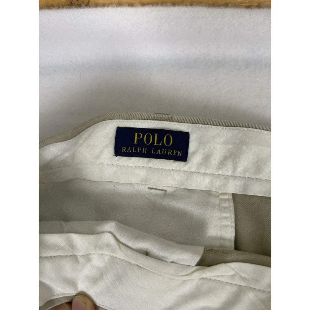 Polo Ralph Lauren Prospect Pants Men's Chino‎ Beige Flat Front Size 42x32